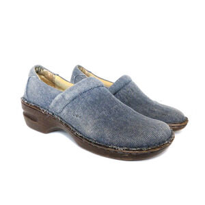 Born Concept BOC Womens Denim Clog Comfort Blue Slip On Shoes C13054 - Size 11